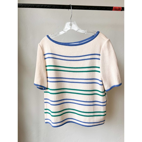 ST. JOHN COLLECTION Women's Cream/Blue Stripe 3 Piece Knit Skirt Set sz Assorted - Picture 9 of 16